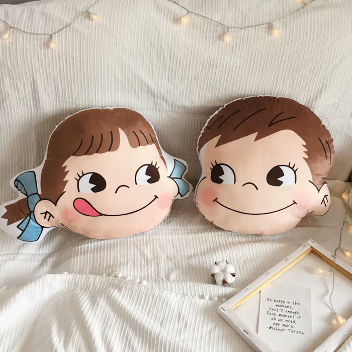 Cute milk girl plush pillow cushion cartoon pillow bed sofa waist car office back cushion