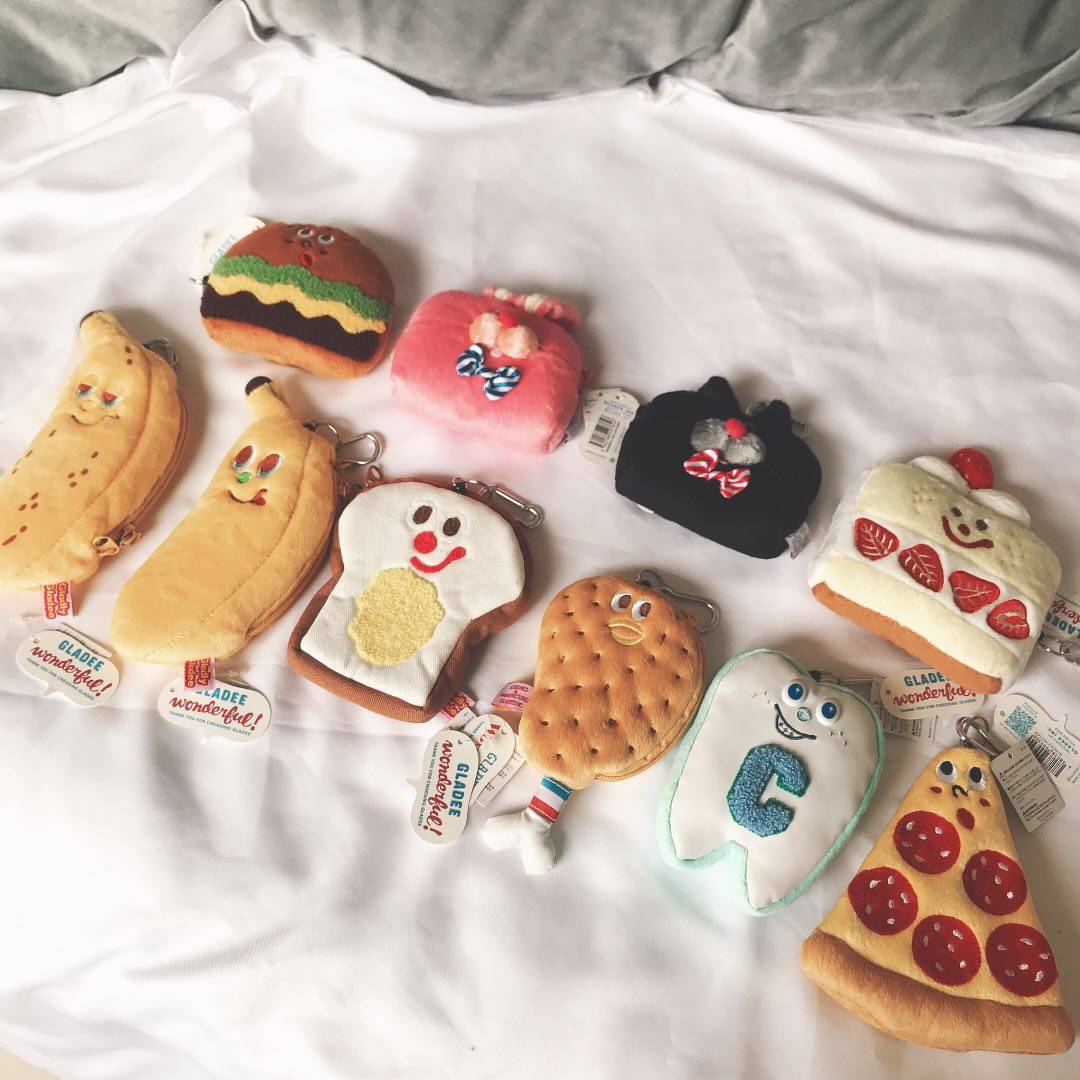 Japanese gladee drumstick banana toast card holder ID holder key holder - Taobao