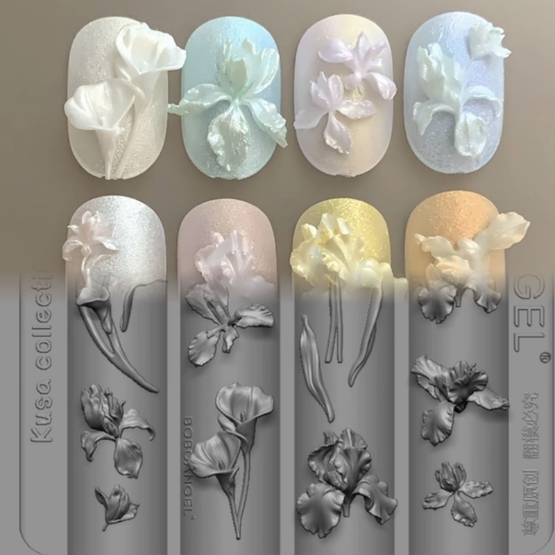 【Nail Art Mold】Little Grass Co-Branded with Boboangel Nail Art Mold Iris Calla Lily「Spring Mountain Sequence」 【Nail Art Mold】Little Grass Co-Branded with Boboangel Nail Art Mold Iris Calla Lily「Spring Mountain Sequence」