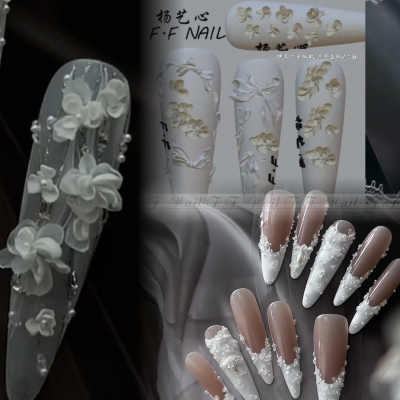 【Nail Art Mold】Fengfeng Genuine Yang Yixin Yang Floral Peony Swan Lace Floral Hibiscus Nail Art Mold