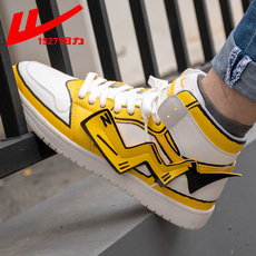 Ботинки мужские 回力ow联名樱花高帮鞋男鞋空军一号男爆改鞋情侣鞋运动鞋子男潮鞋