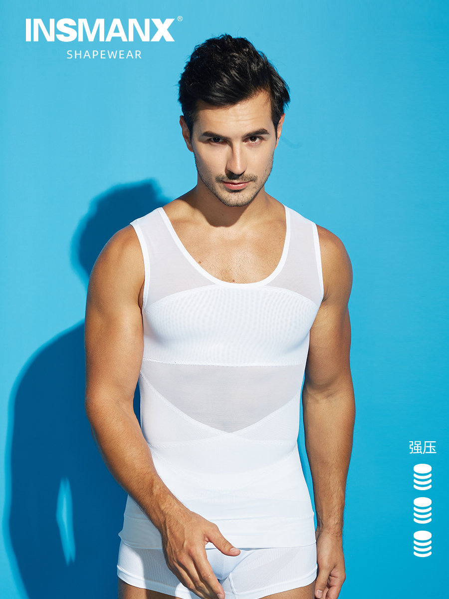 INSMANX Men's shapewear Belly shaping corset corset Waist tight slimming shapewear Spring and summer vest