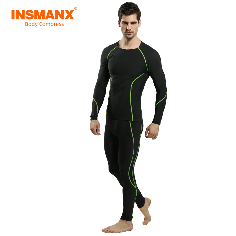 INSMANX sports gradient compression suit shaping quick-drying tight fitness training running cycling swimming