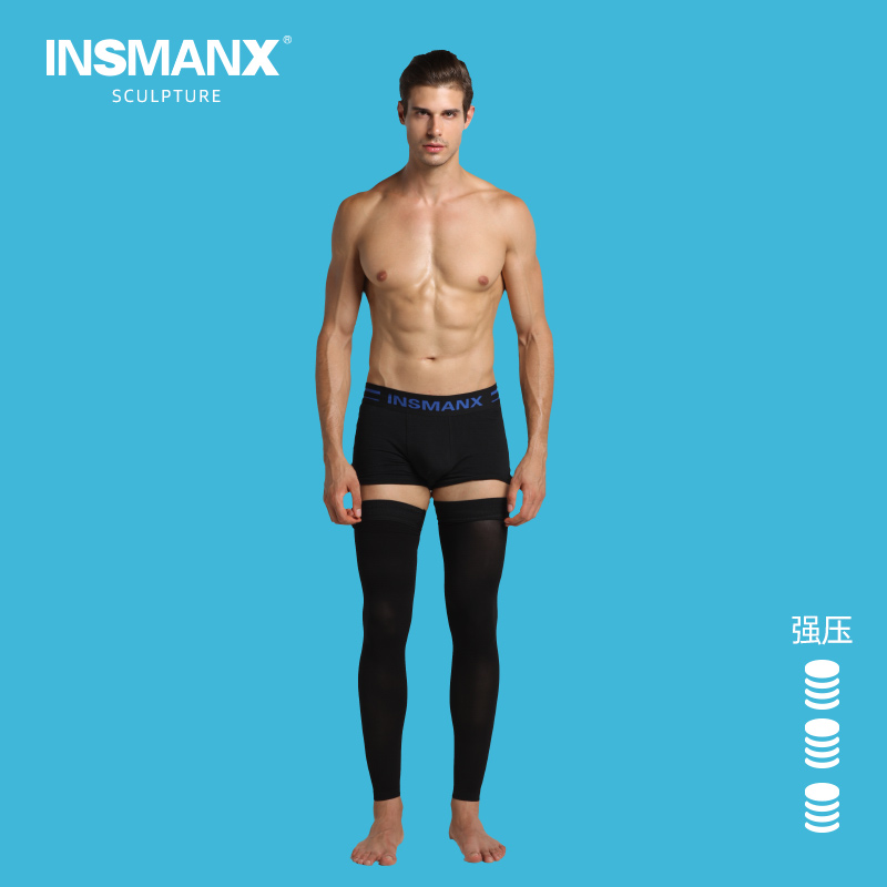 INSMANX Men's plastic socks Plastic leg socks Thigh socks Nine-point socks plastic