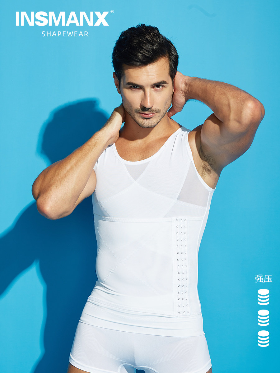 INSMANX Men's shapewear belly shaping vest Beer belly buster corset shaping underwear