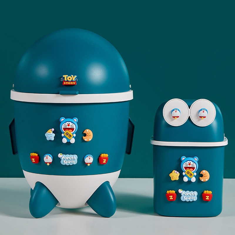 Cute cartoon trash bin bedroom living room creative large toilet toilet basket with trash dump basket