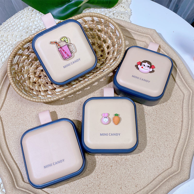 Portable vitamin storage box food grade material sealed small pill box moisture-proof pill tablet packing box