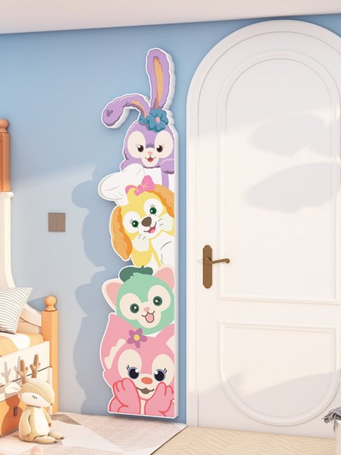 Disney Children's Room Decoration Wall Stickers Bedroom Door Stickers Kindergarten Environment Creation Theme Cultural Wall Stickers Finished Product