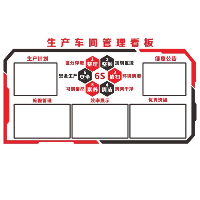 Factory Workshop Management Quality Signage 6S Warehouse Office Production Promotional Slogans Bulletin Board Cultural Wall Stickers