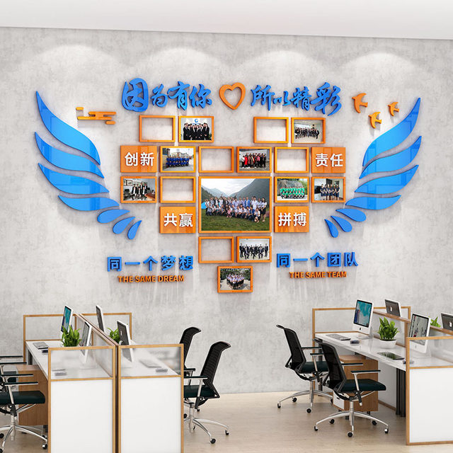 Employee Team Style Display Photo Honor Wall Acrylic Company Corporate Culture Wall Office Decoration Wall