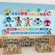 Children's Programming Cultural Wall Stickers Artificial Intelligence Robot Technology Theme Kindergarten Classroom Layout Wall Decoration