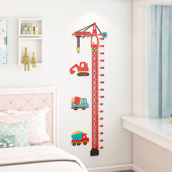 Baby Height Wall Sticker Measuring Ruler Acrylic 3D Stereo Kidsren's Room Layout Boy's Bedroom Wall Decoration
