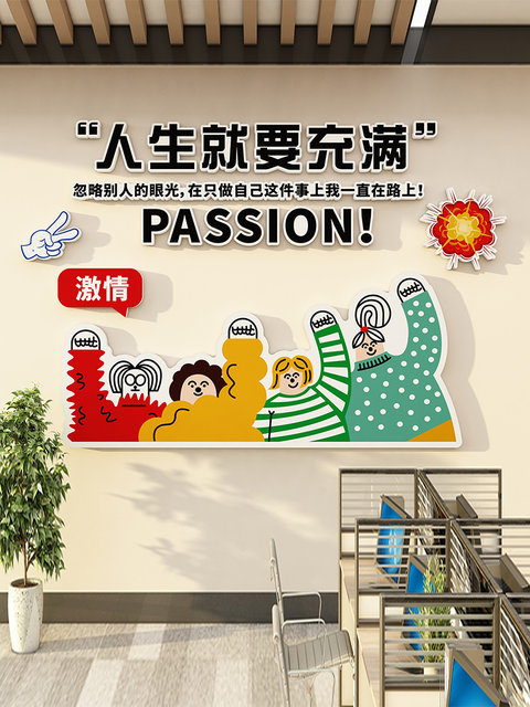 Company Corporate Culture Entrance Image Background Wall Decoration Office Atmosphere Arrangement Inspirational Slogan Wall Stickers