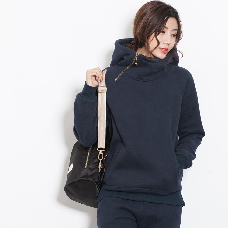 Real Madrid side laced with velvet thickened sleeve head loose large size with cap casual thick cotton suede 2020 Winter new