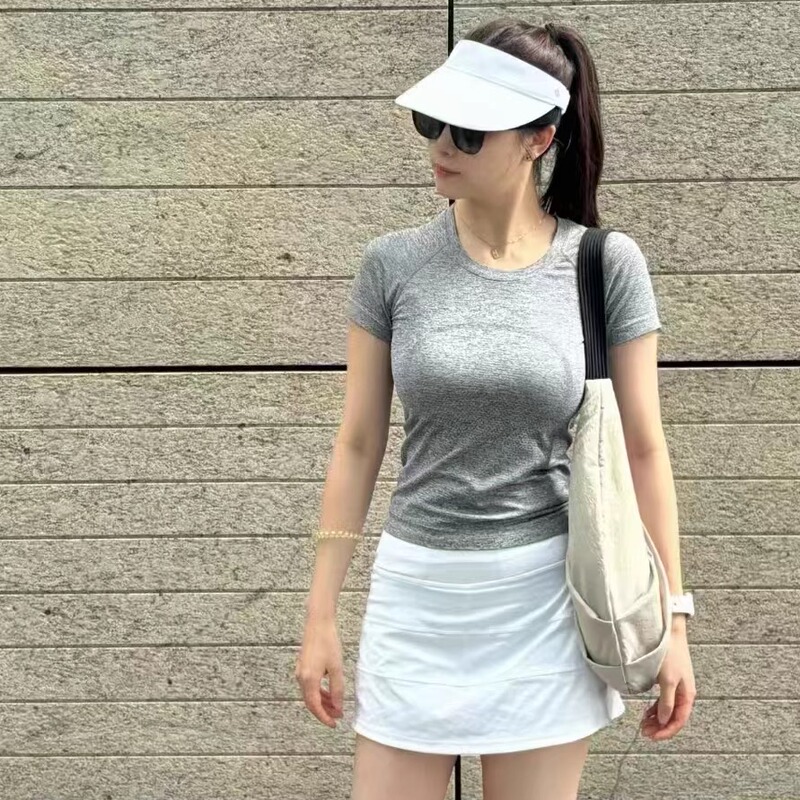 Ll Replacement for Swiftly 2.0 Race Short Sports T-Shirt, Lightweight, Quick-Drying, Soft Short-Sleeved Yoga Wear