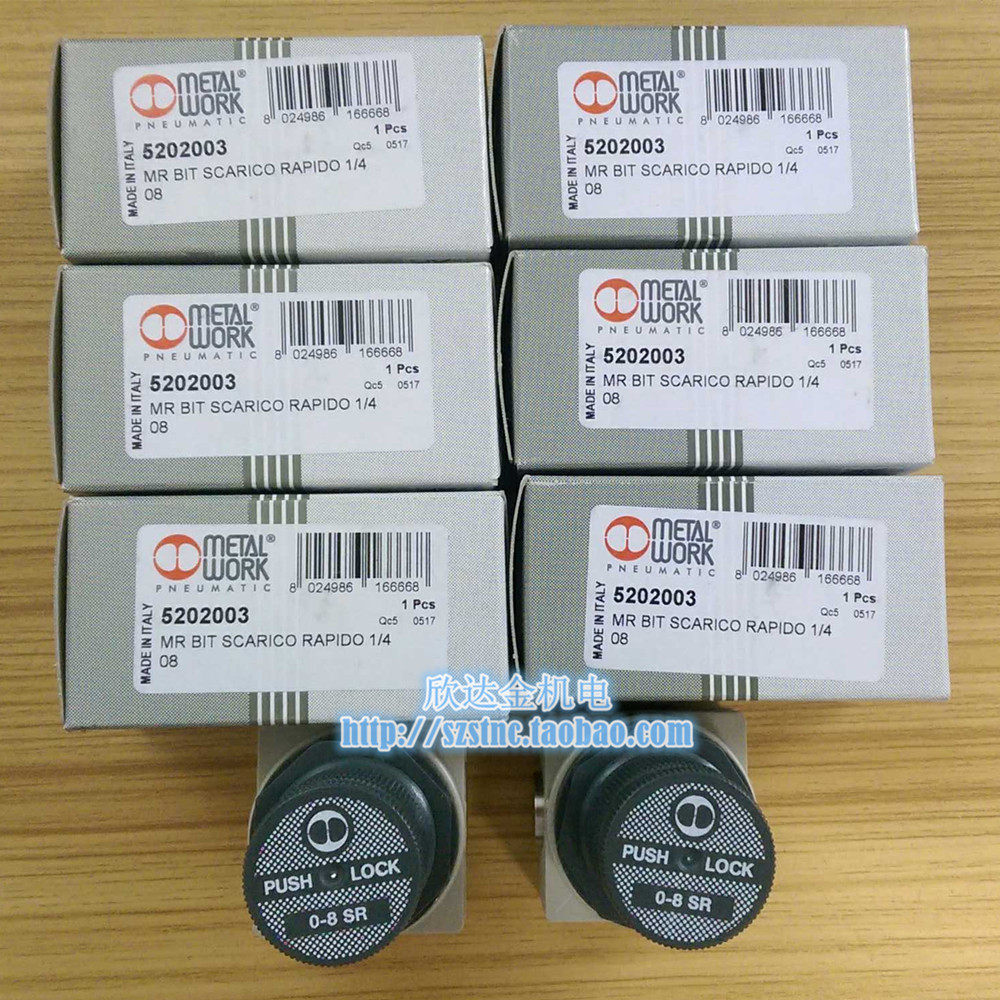 METAL WORK Pressure Reducing Valve 5202003MR BIT SCARICO 1 4 08 PUSH LOCK 0-8SR