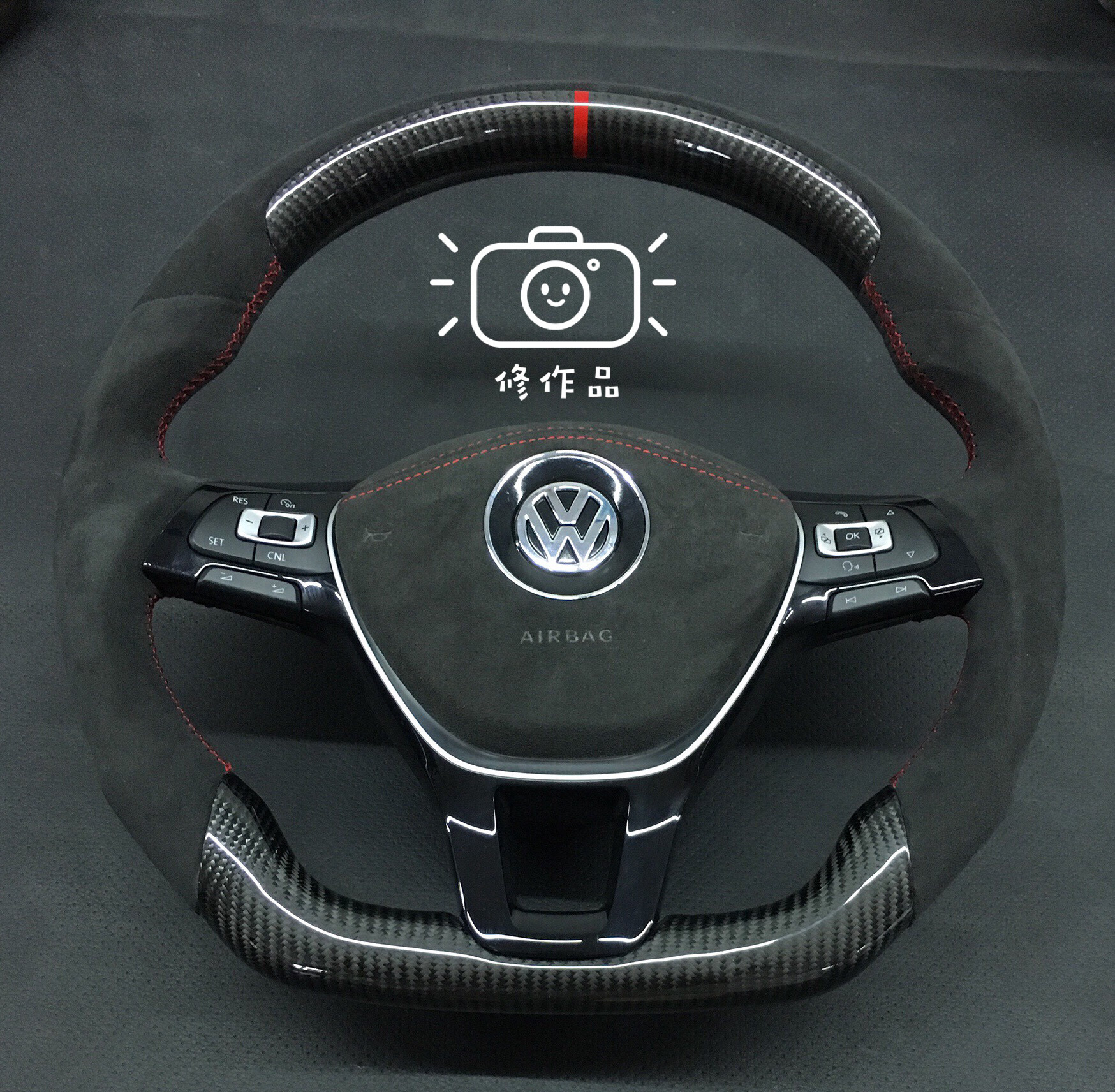 Custom applies to the Fox CC Maiten speed Tengulle sports carbon fiber steering wheel cover