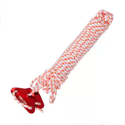 Korean outdoor tent rope 6mm thick 10 meters reinforced thick windproof canopy pull rope send 2 large triangle rope buckle