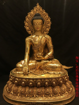 Nepal handmade Tibetan tantric Buddha statue gilt 66cm famous craftsmanship Shakyamuni Buddha