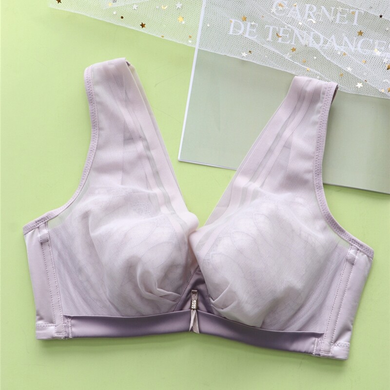 Sexy underwear female thin chest large chest small soft steel ring beauty tuning underwear gathering to receive breast milk anti-dropping summer
