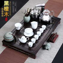 Solid Wood tea tray set household living room Tea Kung Fu Tea ceremony tea tea set set automatic One Ebony