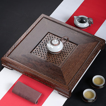 Chicken winged Wood tea tray solid wood storage water type tea tray drawer style kung fu tea set Tea Sea drainage type