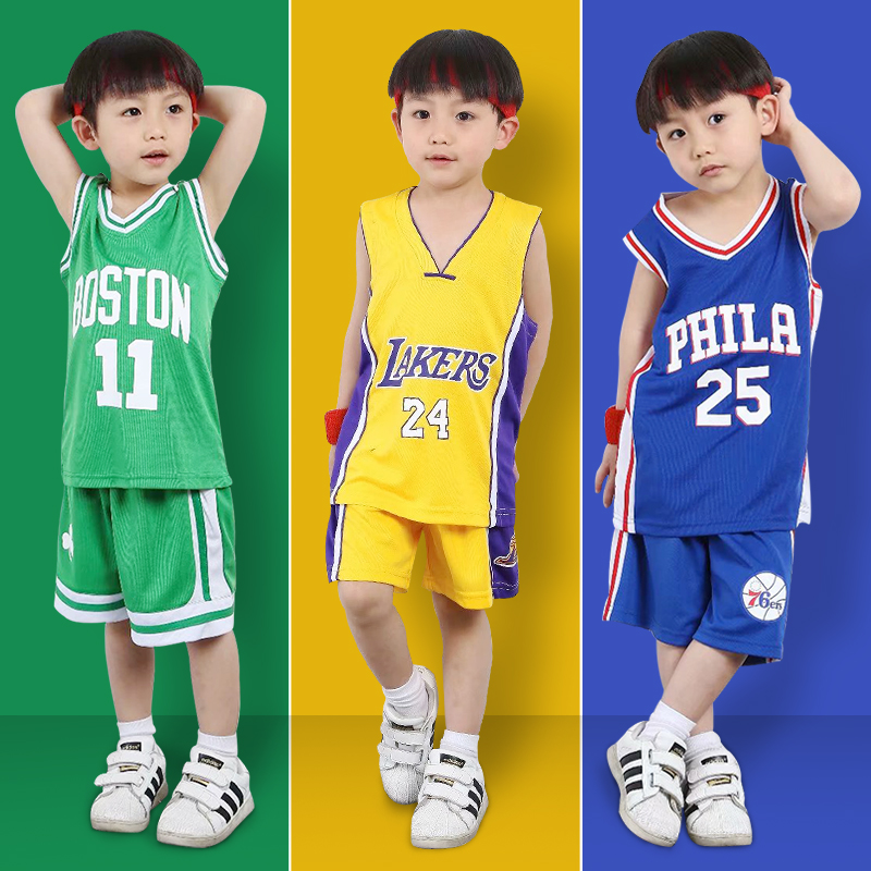 Boys Kobe jersey baby kindergarten primary school students performance clothing Irving Curry James basketball clothing suit