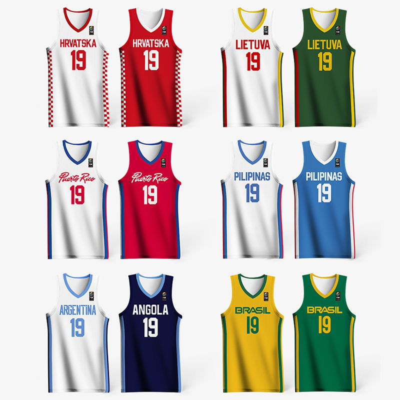 Men's Basketball World Cup 2019 National Team Club Club Clothes in Brazil Brazil