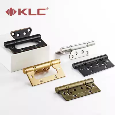 KLC stainless steel bearing mother and child hinge Black loose-leaf slotted-free mute mother and child hinge 4 inch monolithic
