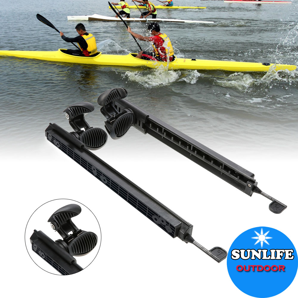 Adjustable foot pedals for kayaking canoes