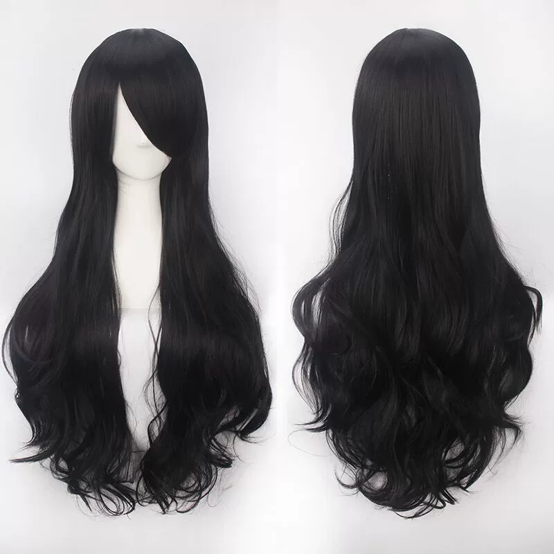 Tùy Chỉnh 
            Mantoujia 80CM Tóc Giả Cosplay Nữ Đa Năng Dài Xoăn Tóc Nữ Nhiều Màu Đen Xám Bạc Trắng Hồng anime Tóc Giả