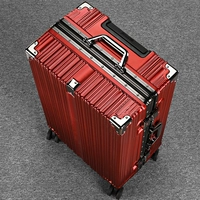 Роскошная модель с алюминиевой рамой бордового цвета [таможенный замок из сплава] Улучшенная защита от падения + подарок