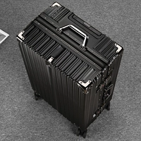 Модель с роскошной алюминиевой рамой черного цвета [таможенный замок из сплава] Улучшенная защита от падения + бесплатный подарок