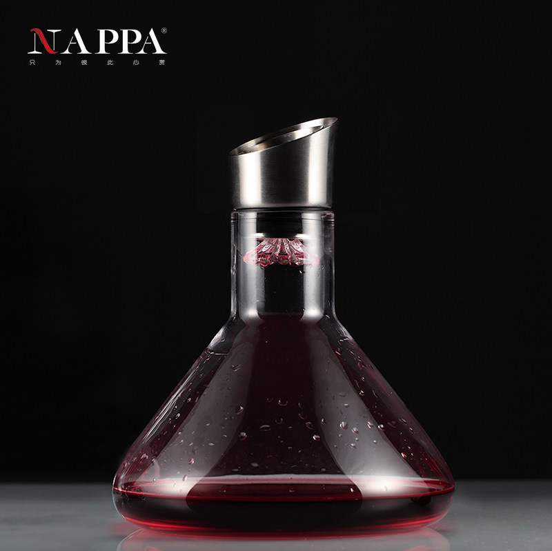 NAPPA new crystal glass decanter Red wine European style quick filter decanter Lead-free crystal wine jug