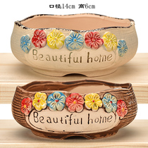 zakka European style pastoral succulent pot cute cartoon creation personality flower pot creative thumb mini home desktop