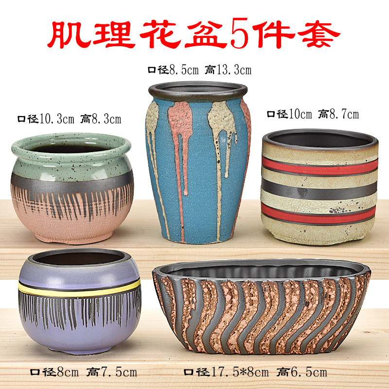 Fleshy flowerpot ceramic succulent plant old flowerpot large creative personality small flowerpot Special