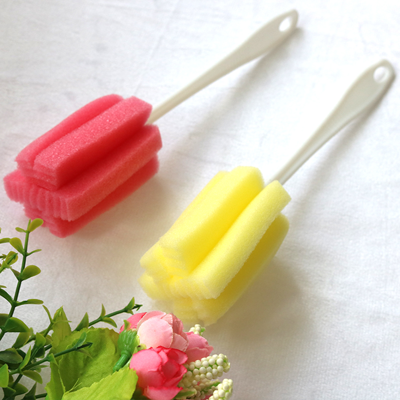 Long handle glass-cup cleaning brush long bottle of water cup teacup bottle of milk bottle brush Kitchen Wash Cup of the Divine Instrumental Sponge Brush