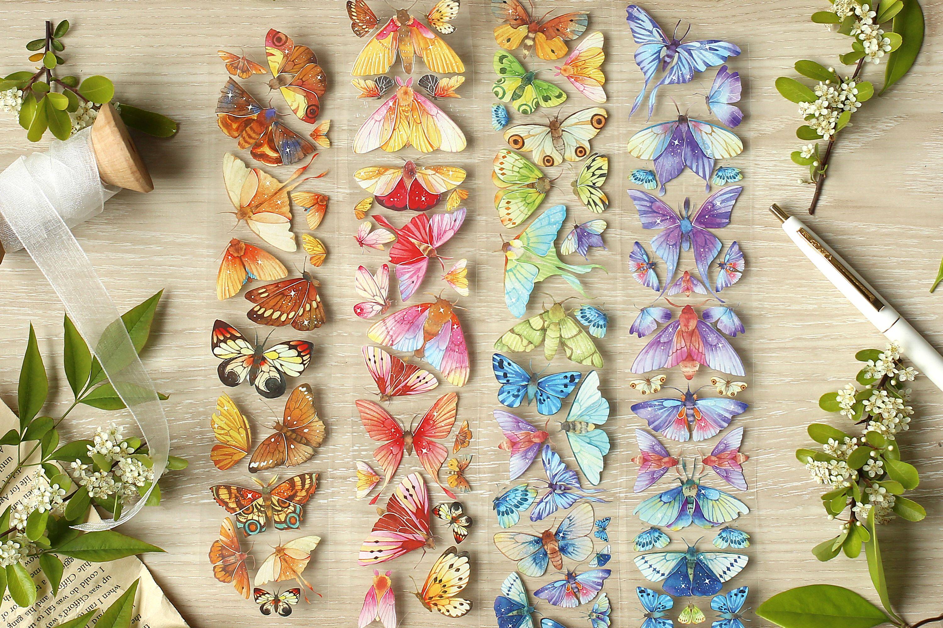 蝶の如く 蝶 PETテープ 10m巻 手帳コラージュ グッカ装飾 Kuma熊口組