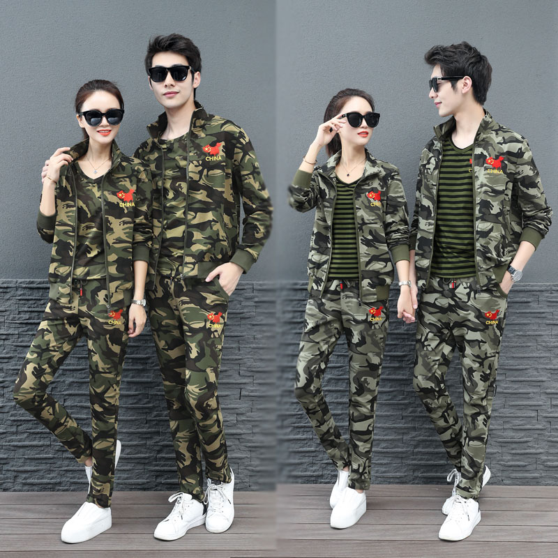 New outdoor lovers camouflages for men and women big size sizes spring and autumn running sports group square Water soldiers three sets of damp elastic