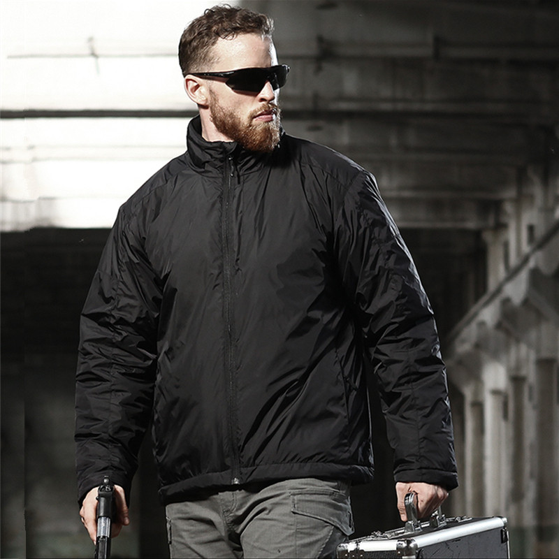 Outdoor Sports Ruling Officer Tactical Jacket Man Warm Cotton Suit Special Soldier Tooling Guard Clothing Loose Light And Thin Cotton Padded Jacket