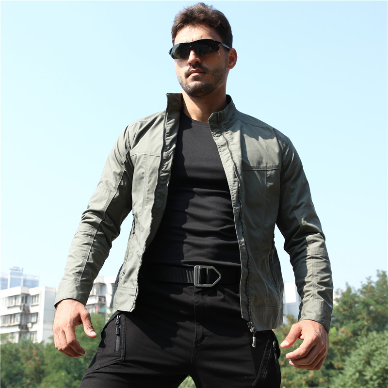 Spring Autumn Season Ruling Officer Tactical Jacket Male Jacket Special Soldier Hard Han Tooling Suit Army Fan Combat Training Clothing Casual Blouse