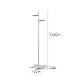 의류 매장 플로어 스탠딩 스테인레스 스틸 브러시드 실버 솔리드 스틸 바 옷 걸이 플로어 스탠딩 디스플레이 브러시 디스플레이 스탠드