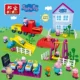 Đồ chơi chính hãng Piggy Peggy Bangbao Fighting Blocks Pink Pig Little Girl Peggy House Quà tặng trẻ em Cô gái búp bê barbie