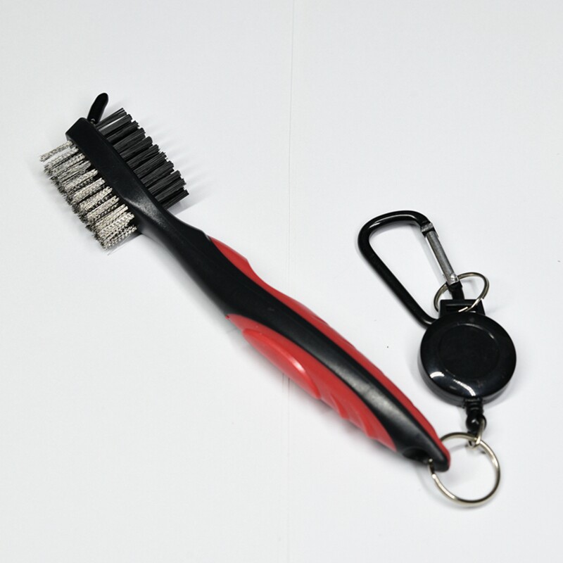 Golf Club Groove Cleaning Brush Metal Brushed Clubhead Clean Hairbrush Bifacial Brushed Goolf Accessories Accessories 