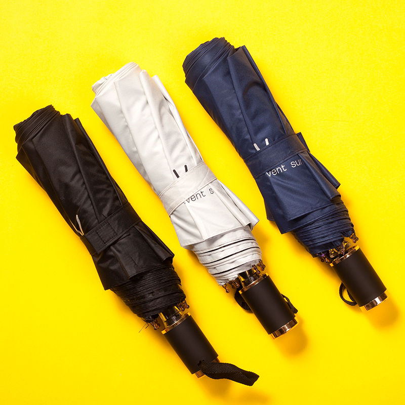 ten Bone UV Mega Umbrella Male Brief Sunny and Rain-Dual-use Beach Umbrella Beach Umbrella Large Number Folding Double Man Umbrella Female Sunscreen