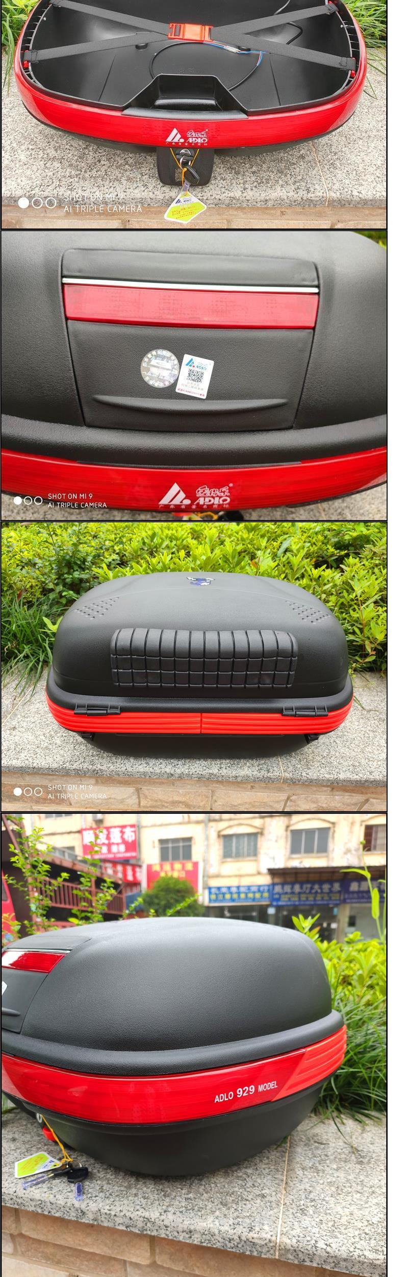 Aidele 929 đuôi xe máy cong chùm tia điện xe thân cây xe thân cây siêu thêm hộp công cụ lớn - Xe gắn máy phía sau hộp thùng givi hông