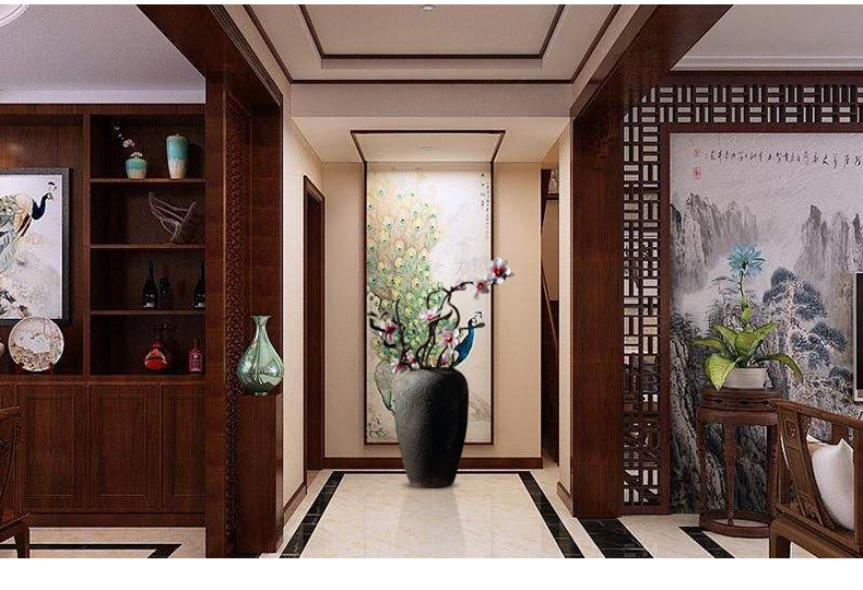 Jingdezhen ceramic new Chinese style of large vases, flower arranging I and contracted Europe type TV ark, sitting room adornment is placed