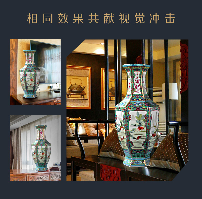Jingdezhen ceramics vase furnishing articles of Chinese flower arranging office sitting room wine rich ancient frame TV ark, adornment
