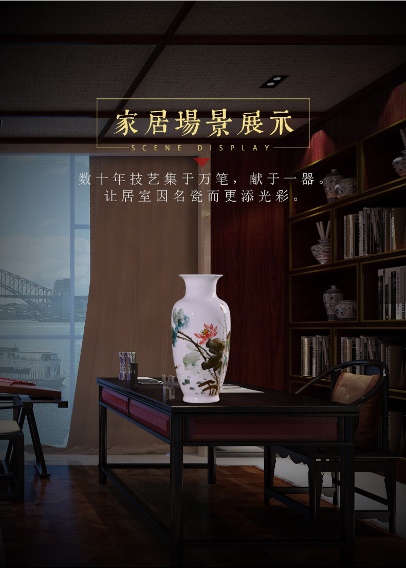 Jingdezhen hand painting ceramic vases, flower arrangement sitting room place new TV ark, rich ancient frame of Chinese style household ornaments