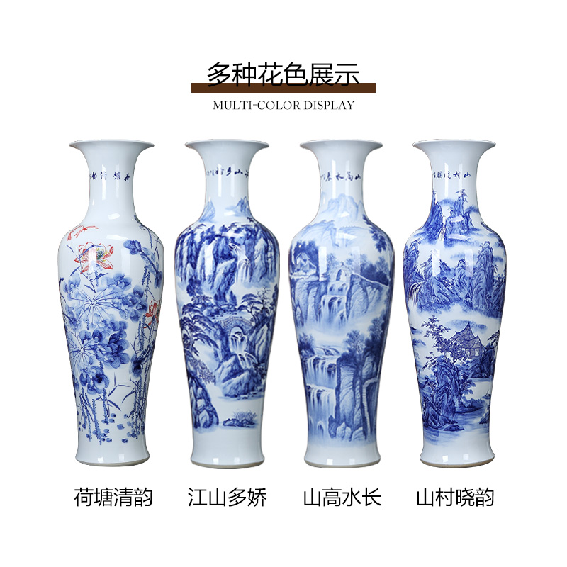 Jingdezhen porcelain ceramics of large vases, new Chinese style opening a housewarming gift flower arrangement sitting room adornment is placed